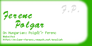 ferenc polgar business card